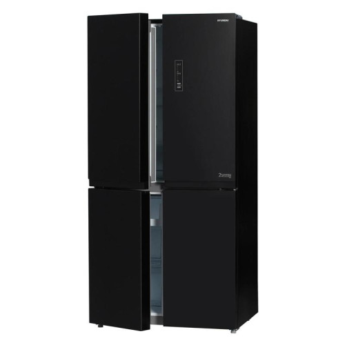 Холодильник Hyundai CM5005F 3-хкамерн. черное стекло инвертер