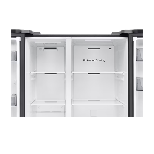 Холодильник Samsung/ Холодильник Samsung, Side-by-Side, объем 646 л, технология SpaceMax, сенсорное управление, Wi-Fi, цвет черный