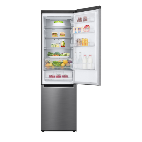 Холодильник LG/ Холодильник LG, отдельностоящий, ВхШхГ 2030х595х682 мм, объем 384 (277+107) л, внешний LED дисплей, Total No Frost, LED освещение, зона свежести, технология DoorCooling, Multi Air Flow, инверторный компрессор, энергоэффективность А+, цвет 