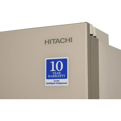 Холодильник Hitachi R-W660PUC7 GBE 2-хкамерн. бежевый стекло инвертер
