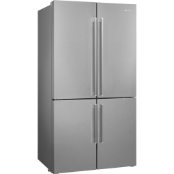Холодильник SMEG/ Холодильник SMEG, отдельностоящий, 4-х дверный, LED дисплей, антибактериальное покрытие, конвекция, инверторный компрессор, сигнал повышения температуры, сигнал открытой дверцы, полный Nofrost, энергоэффективность Е, цвет нержавеющая ста