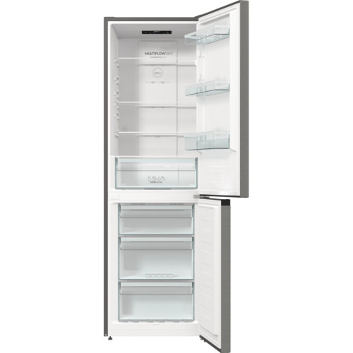 Холодильник Gorenje/ Холодильник Gorenje, отдельностоящий, объем 320 л (210+110 л), No Frost Plus, Multiflow 360, быстрое замораживание, цифровой дисплей, электронное управление, энергоэффективность А++, уровень шума 38 дБ, цвет нержавеющая сталь