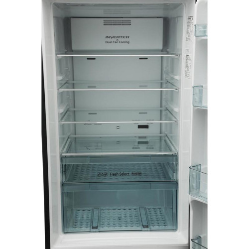 Холодильник Hitachi HRTN7489DF GBKCS 2-хкамерн. черный стекло инвертер