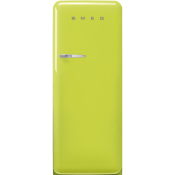 Холодильник SMEG/ Отдельностоящий однодверный холодильник, стиль 50-х годов, 60 см, цвет лайма, петли справа