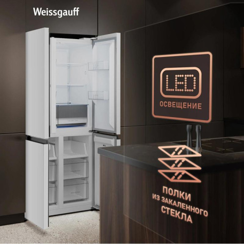 Холодильник Weissgauff WCD 450 W NoFrost Inverter 3-хкамерн. белый