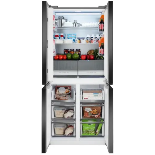 Холодильник Weissgauff WCD 450 Bru Steel Glass NoFrost Inverter 3-хкамерн. сталь мат. Холодильник Weissgauff WCD 450 Bru Steel Glass NoFrost Inverter 3-хкамерн. сталь мат.