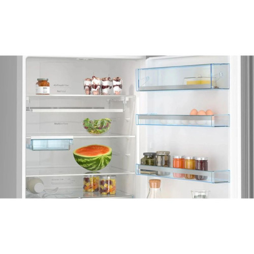 Холодильник BOSCH KGN56LB31U Full NoFrost, Serie   6, Габариты 193x70x80, Общий пол. объем: 559 л. (х:417, м:142), Черное стекло,Цифровой LCD дисплей,, Multi Airflow, AirFresh Filter, Боковое LED освещение и точечное для зон свежести, Полки EasyAccess, От