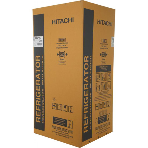 Холодильник Hitachi R-W660PUC7 GBK 2-хкамерн. черный стекло инвертер Холодильник Hitachi R-W660PUC7 GBK 2-хкамерн. черный стекло инвертер
