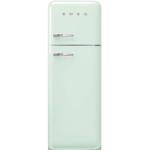 Холодильник SMEG/ Отдельностоящий двухдверный холодильник,стиль 50-х годов, 60 см, пастельный зеленый, петли справа