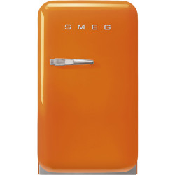 Холодильник SMEG/ Отдельностоящий минибар, оранжевый, стиль 50-х гг, петли справа