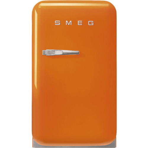 Холодильник SMEG/ Отдельностоящий минибар, оранжевый, стиль 50-х гг, петли справа