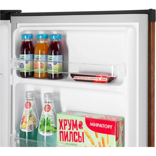 Холодильник Maunfeld MFF83WD 1-нокамерн. дерево/черный мат.