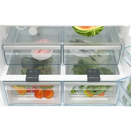 Холодильник BOSCH KGN86AW32U Full NoFrost, Serie   6, Габариты 186x86x81, Общий пол. объем: 619 (х:479, м:140),белый, Цифровой LCD дисплей, Внешние высокие металлические ручки, Multi Airflow, AirFresh Filter, Верхнее LED освещение, Два отделения для молоч