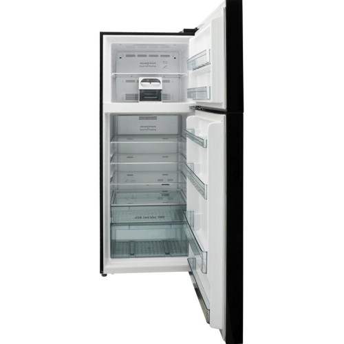 Холодильник Hitachi HRTN7489DF GBKCS 2-хкамерн. черный стекло инвертер