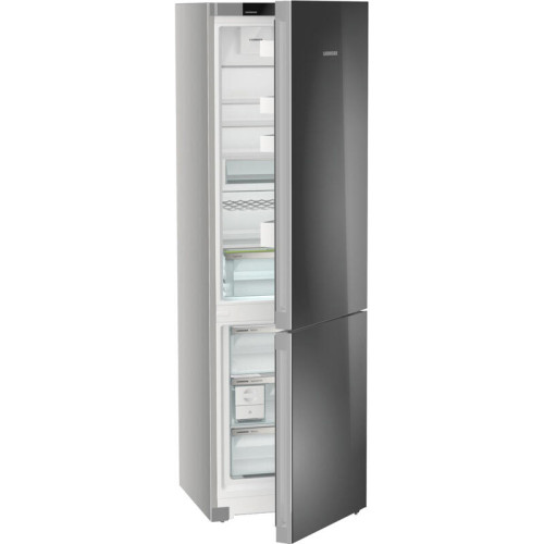 Холодильники LIEBHERR/ Plus, EasyFresh, МК NoFrost, 3 контейнера МК, в. 201,5 см, ш. 60 см, класс ЭЭ A++, внутренние ручки, черное стекло