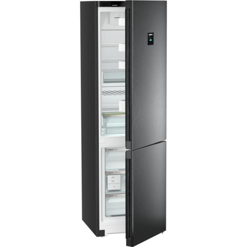 Холодильники LIEBHERR/ Plus, EasyFresh, МК NoFrost, 3 контейнера МК, в. 201,5 см, ш. 60 см, класс ЭЭ A++, внутренние ручки, двери BlackSteel, дисплей на двери