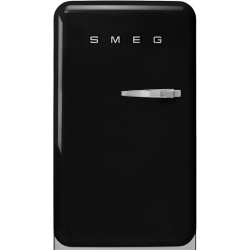 Холодильник SMEG/ Отдельностоящий однодверный холодильник, 54,5 см, черный, дверной упор слева