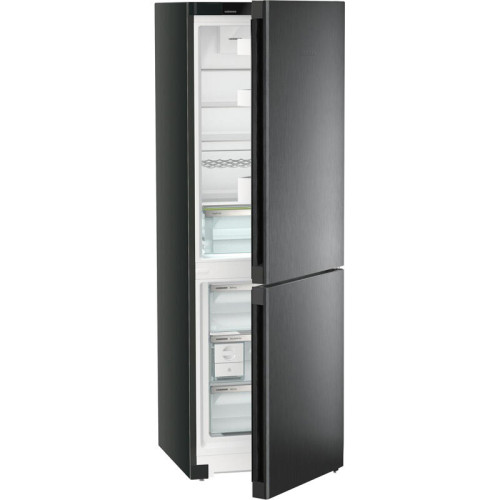 Холодильники LIEBHERR/ Plus, EasyFresh 1 контейнер, МК NoFrost, 3 контейнера МК, в. 185,5 см, ш. 60 см, класс ЭЭ A++, внутренние ручки, Black Steel