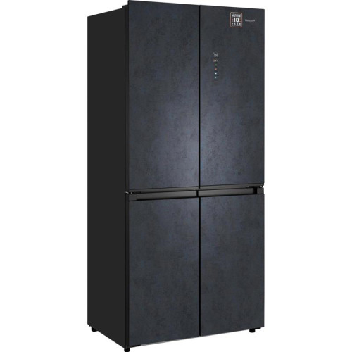 Холодильник Weissgauff WCD 450 Rock Glass NoFrost Inverter 3-хкамерн. графит темный