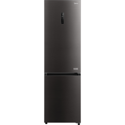 Холодильник MIDEA/ MDK/Холодильник MIDEA, отдельностоящий, полезный объем 386 л (263/123), Full No Frost, металлическая панель Metall Cooling, сенсорное управление, дисплей, 3D LED освещение, энергоэффективность А++, цвет черный