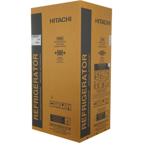 Холодильник Hitachi R-VG660PUC7-1 GBK 2-хкамерн. черный стекло инвертер