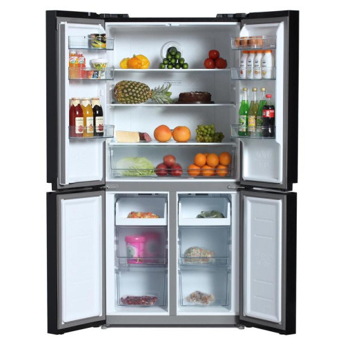 Холодильник Hyundai CM5005F 3-хкамерн. черное стекло инвертер