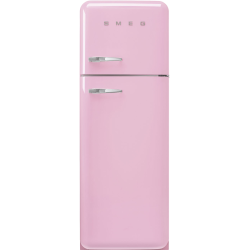 Холодильник SMEG/ Отдельностоящий двухдверный холодильник,стиль 50-х годов, 60 см, розовый, петли справа