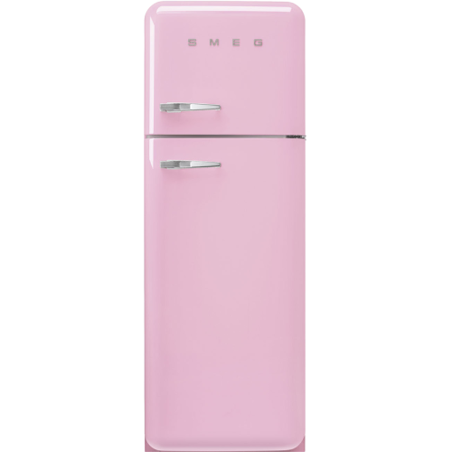 Холодильник SMEG/ Отдельностоящий двухдверный холодильник,стиль 50-х годов, 60 см, розовый, петли справа