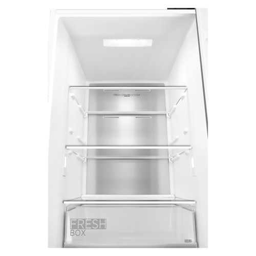 Холодильник MIDEA/ MDK/Холодильник MIDEA, отдельностоящий, полезный объем 386 л (263/123), Full No Frost, металлическая панель Metall Cooling, сенсорное управление, дисплей, 3D LED освещение, энергоэффективность А++, цвет белый