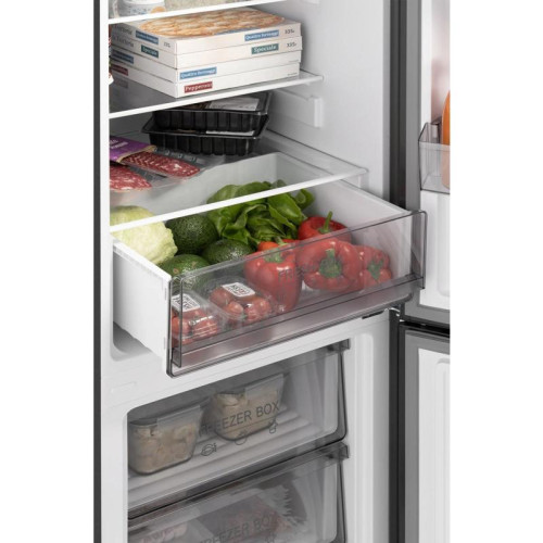 Холодильник Weissgauff WRK 185 Total NoFrost Inverter Black Inox 2-хкамерн. черная сталь