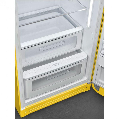 Холодильник SMEG/ Холодильник SMEG, отдельностоящий, стиль 50-х, однокамерный, внутренняя морозильная камера, объем 270 л, инверторный компрессор, энергоэффективность С, цвет желтый