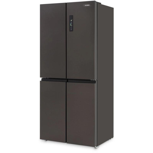 Холодильник Hyundai CM45043F 3-хкамерн. черная сталь