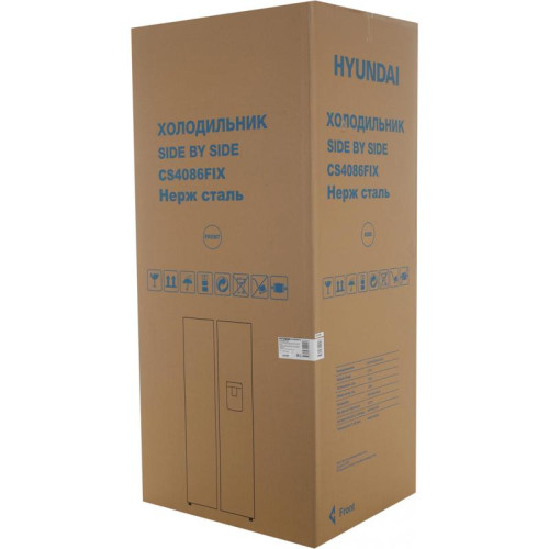 Холодильник Hyundai CS4086FIX 2-хкамерн. нержавеющая сталь инвертер