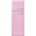 Холодильник SMEG/ Отдельностоящий двухдверный холодильник, стиль 50-х годов, 60 см, розовый, петли слева