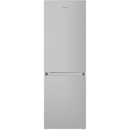 Отдельностоящий холодильник EVELUX, объем 290 л, объем холодильной камеры 201, объем морозильной камеры 89, цифровой дисплей, LED освещение, NoFrost, перенавешиваемые двери, энергоэффективность А+, уровень шума 41 дБ, цвет нержавеющая сталь