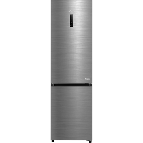Холодильник MIDEA/ MDK/Холодильник MIDEA, отдельностоящий, полезный объем 386 л (263/123), Full No Frost, металлическая панель Metall Cooling, сенсорное управление, дисплей, 3D LED освещение, энергоэффективность А++, цвет нержавеющая сталь