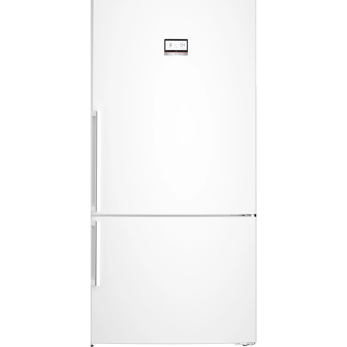 Холодильник BOSCH KGN86AW32U Full NoFrost, Serie   6, Габариты 186x86x81, Общий пол. объем: 619 (х:479, м:140),белый, Цифровой LCD дисплей, Внешние высокие металлические ручки, Multi Airflow, AirFresh Filter, Верхнее LED освещение, Два отделения для молоч