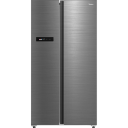 Холодильник side-by-side Midea/ MDK/Холодильник side-by-side Midea, объем 604 л, холодильная камера 384 л, морозильная камера 220 л, инверторный компрессор, Full No Frost, дисплей, Duo Control, зона регулируемой влажности, винная полка, управление через п