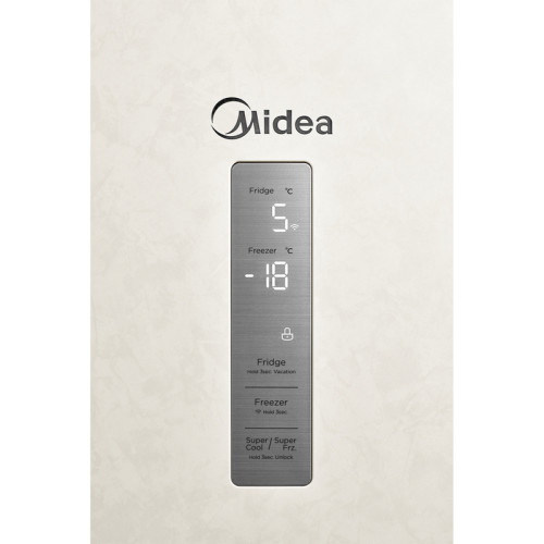 Холодильник MIDEA/ Холодильник MIDEA, отдельностоящий, полезный объем 386 л (263/123), NoFrost, сенсорное управление, дисплей, суперохлаждение, суперзаморозка, режим 