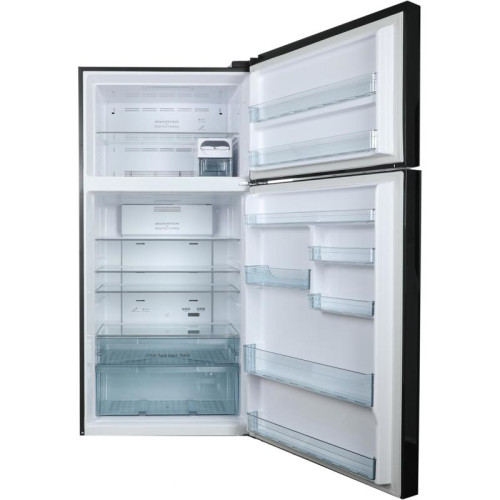 Холодильник Hitachi R-VG660PUC7-1 GBK 2-хкамерн. черный стекло инвертер
