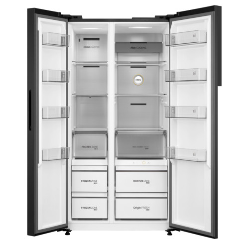 Холодильник Toshiba/ Холодильник Toshiba, Side-by-Side, ВхШхГ 1775х910х698 мм, полезный объем 600 л (380 + 220), Full No Frost, инверторный компрессор, антибактериальный модуль PureBio, металлическая задняя стенка, зона максимальной влажности, зона регули