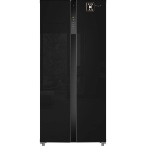Холодильник Weissgauff WSBS 500 Inverter NoFrost 2-хкамерн. черный стекло инвертер