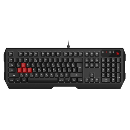 Клавиатура A4Tech Bloody B135N черный USB Multimedia for gamer LED (подставка для запястий) (B135N)