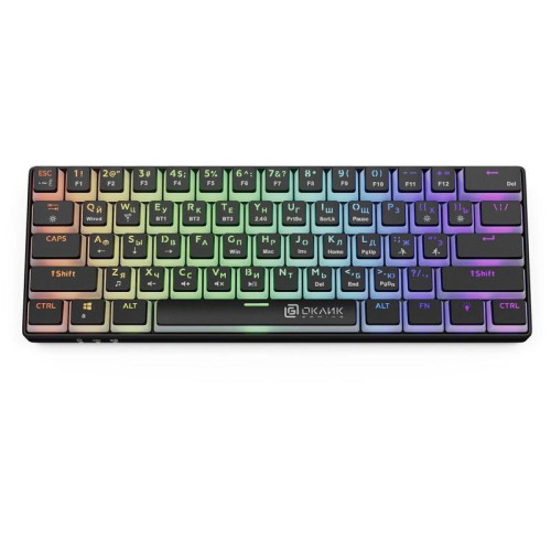 Клавиатура Oklick K763W механическая черный USB беспроводная BT/Radio Multimedia for gamer LED (1920548)