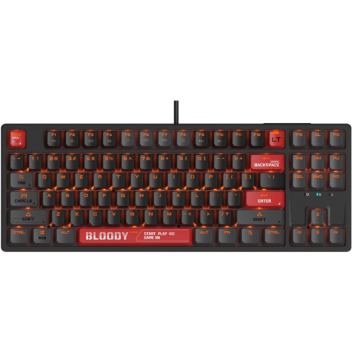 Клавиатура A4Tech Bloody AT87 Renegade механическая черный/зеленый USB for gamer LED (AT87)