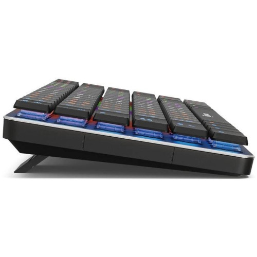 Клавиатура Oklick K615X механическая серый/серебристый USB slim Multimedia for gamer LED (1934413)