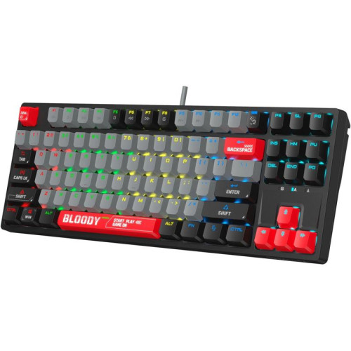 Клавиатура A4Tech Bloody S87 Energy механическая черный/красный USB for gamer LED (S87 USB ENERGY RED)