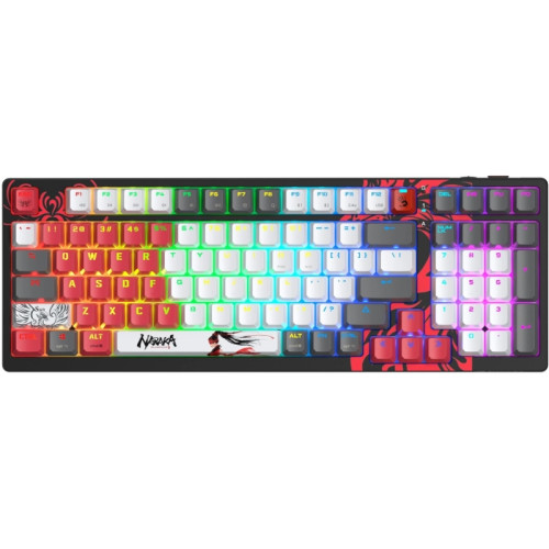 Клавиатура A4Tech Bloody WS98 Naraka механическая серый/красный USB беспроводная BT/Radio Multimedia for gamer LED (WS98)