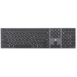 Клавиатура Oklick K867W серый/черный USB беспроводная BT/Radio slim Multimedia (2002130)