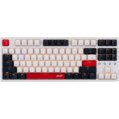 Клавиатура Acer OKR302 механическая белый USB беспроводная BT/Radio Multimedia for gamer для ноутбука LED (ZL.KBDEE.016)